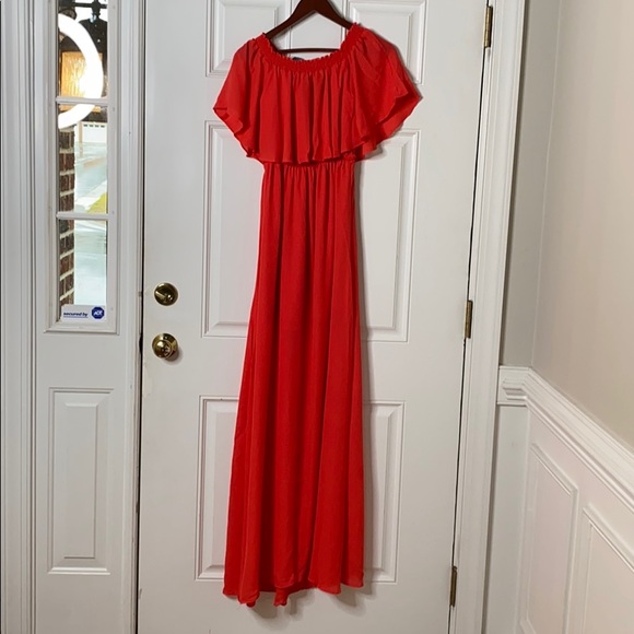 Show Me Your Mumu Hacienda Maxi Dress Red NWT Med - Picture 7 of 7